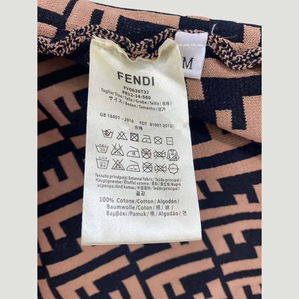 Fendi Zucca Knit Pencil Skirt Womens 10 Black Brown Polyester (Polymer) Viscose - Picture 7 of 7